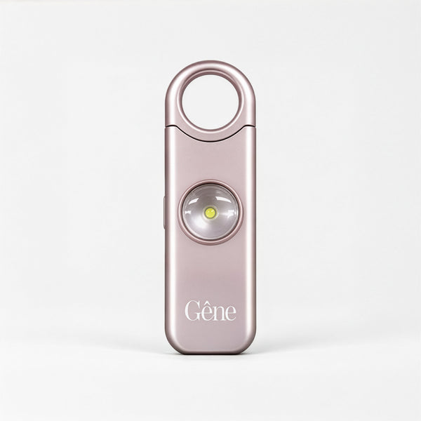 Gêne personal safety alarm in Rose gold, keychain alarm with flashlight #Rose